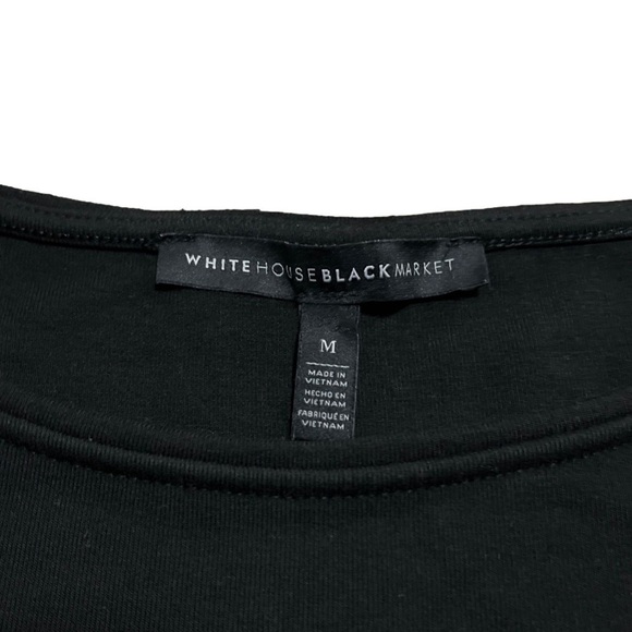 WHBM Cold Shoulder Black Cotton Dress M - Picture 6 of 6